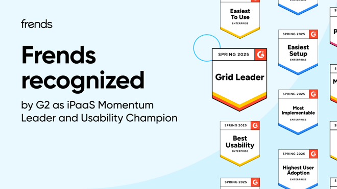 Frends Named G2 iPaaS Momentum Leader and Usability Champion